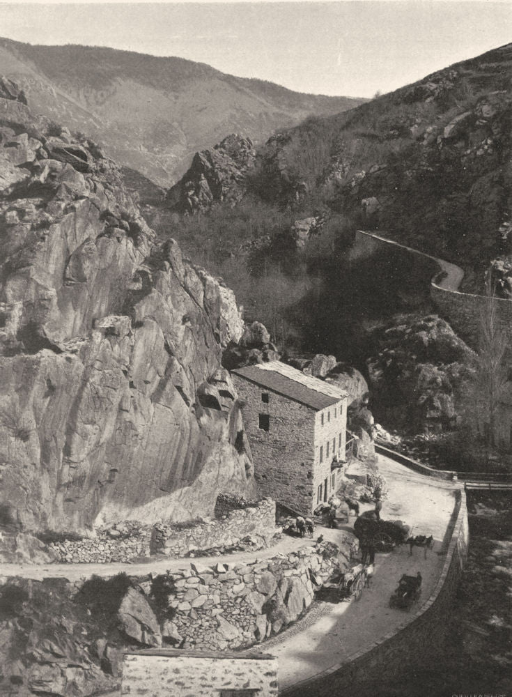 AUDE. Haute vallée de I'Aude- Les bains d'Escouloubre 1903 old antique print